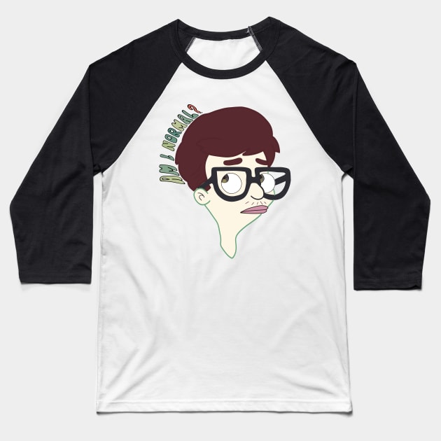 Big mouth - The always question of Andrew Baseball T-Shirt by Kaeyeen